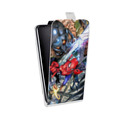 Дизайнерский вертикальный чехол-книжка для Alcatel 1C Человек - паук