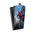 Дизайнерский вертикальный чехол-книжка для LG Optimus G2 mini Человек - паук