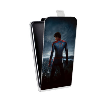 Дизайнерский вертикальный чехол-книжка для Iphone 5s Человек -паук (на заказ)