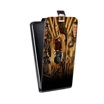 Дизайнерский вертикальный чехол-книжка для Alcatel One Touch Pop D5 Чудо-женщина (на заказ)