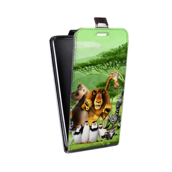 Дизайнерский вертикальный чехол-книжка для Iphone 7 Plus / 8 Plus Мадагаскар (на заказ)