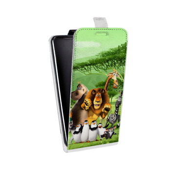 Дизайнерский вертикальный чехол-книжка для Sony Xperia E4g Мадагаскар (на заказ)