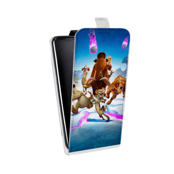 Дизайнерский вертикальный чехол-книжка для Samsung Galaxy Note 2 Ледниковый период (на заказ)