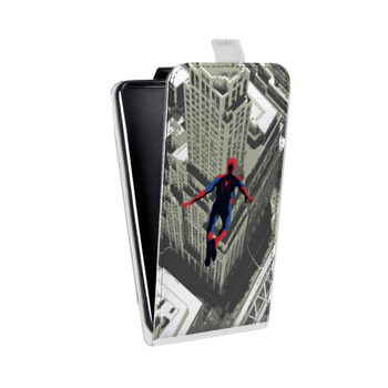 Дизайнерский вертикальный чехол-книжка для Sony Xperia XA Человек - паук (на заказ)