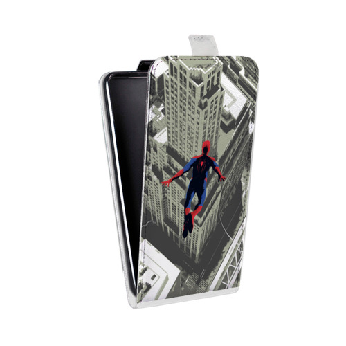Дизайнерский вертикальный чехол-книжка для HTC U Ultra Человек - паук