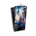 Дизайнерский вертикальный чехол-книжка для Samsung Galaxy J7 Человек-паук