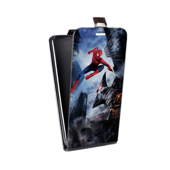Дизайнерский вертикальный чехол-книжка для Xiaomi RedMi Note 4 Человек-паук (на заказ)