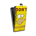 Дизайнерский вертикальный чехол-книжка для Iphone 5c Симпсоны