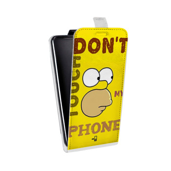 Дизайнерский вертикальный чехол-книжка для Sony Xperia E4g Симпсоны (на заказ)