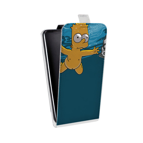 Дизайнерский вертикальный чехол-книжка для Alcatel Idol 5S Симпсоны