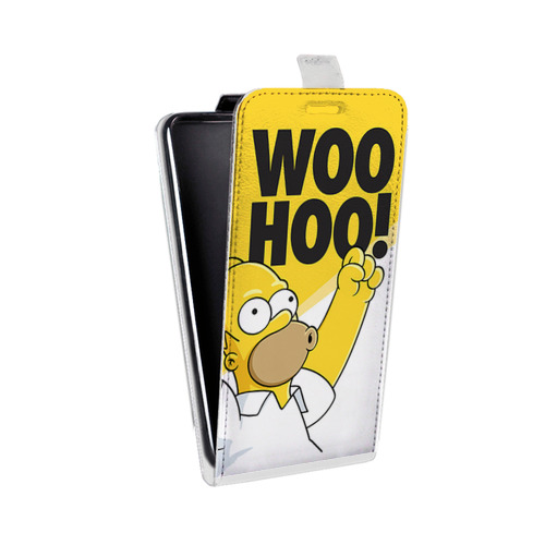 Дизайнерский вертикальный чехол-книжка для Huawei Honor 10i Симпсоны