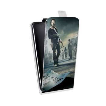 Дизайнерский вертикальный чехол-книжка для Iphone 5s ходячие мертвецы (на заказ)