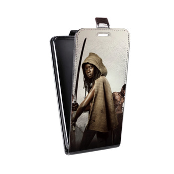 Дизайнерский вертикальный чехол-книжка для Samsung Galaxy S6 Edge ходячие мертвецы (на заказ)