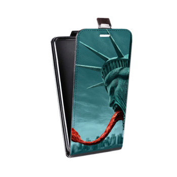 Дизайнерский вертикальный чехол-книжка для Samsung Galaxy Note 5 штамм (на заказ)