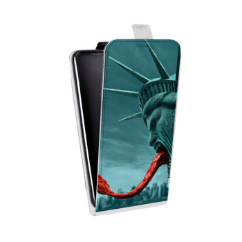 Дизайнерский вертикальный чехол-книжка для Samsung Galaxy Note 5 штамм (на заказ)