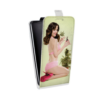 Дизайнерский вертикальный чехол-книжка для Sony Xperia E5 weeds (на заказ)
