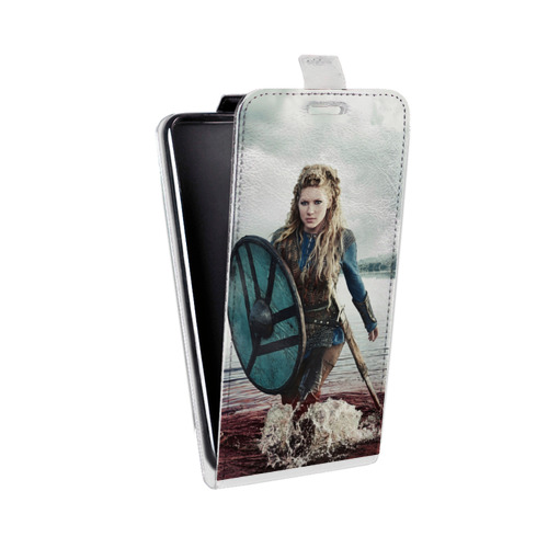 Дизайнерский вертикальный чехол-книжка для Iphone 12 Pro викинги
