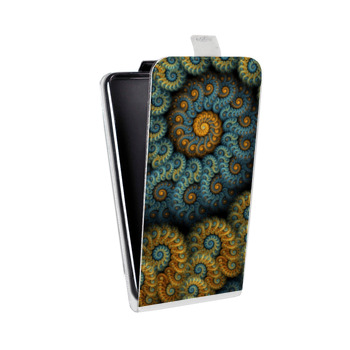 Дизайнерский вертикальный чехол-книжка для Sony Xperia XZ2 Абстракции Спираль (на заказ)