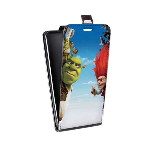 Дизайнерский вертикальный чехол-книжка для LG Optimus G2 mini Шрек