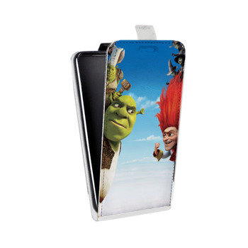 Дизайнерский вертикальный чехол-книжка для Samsung Galaxy S6 Edge Шрек (на заказ)