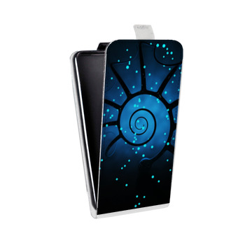Дизайнерский вертикальный чехол-книжка для Alcatel One Touch Pop D5 Абстракции Спираль (на заказ)