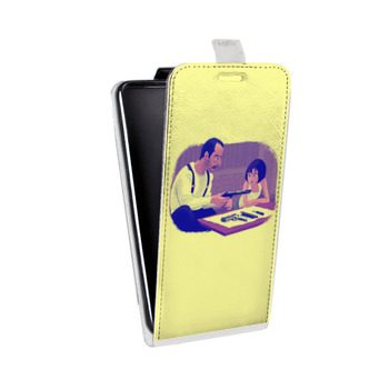 Дизайнерский вертикальный чехол-книжка для Iphone 5s Leon (на заказ)