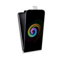 Дизайнерский вертикальный чехол-книжка для LG G7 Fit Абстракции Спираль