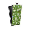 Дизайнерский вертикальный чехол-книжка для ASUS ZenFone 5 Lite Новогодние паттерны