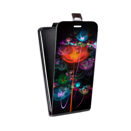 Дизайнерский вертикальный чехол-книжка для LG Optimus G2 mini Абстракции Фрактал