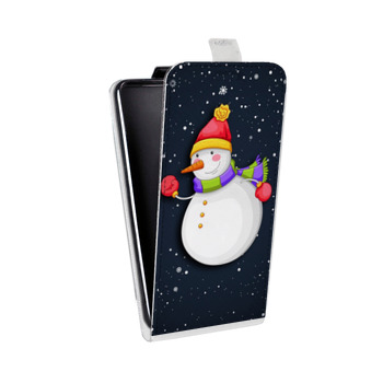 Дизайнерский вертикальный чехол-книжка для OnePlus 6T Снеговик (на заказ)
