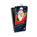 Дизайнерский вертикальный чехол-книжка для Iphone 12 Pro дед мороз