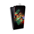 Дизайнерский вертикальный чехол-книжка для Lenovo A859 Ideaphone Абстракции Фрактал