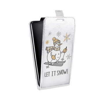Дизайнерский вертикальный чехол-книжка для LG K7 Новый год (на заказ)