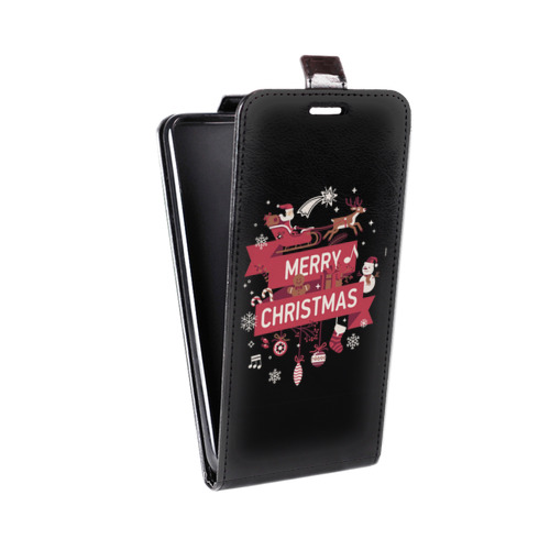 Дизайнерский вертикальный чехол-книжка для Realme C11 Новый год