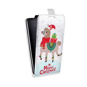 Дизайнерский вертикальный чехол-книжка для Iphone 7 Plus / 8 Plus Новый год (на заказ)