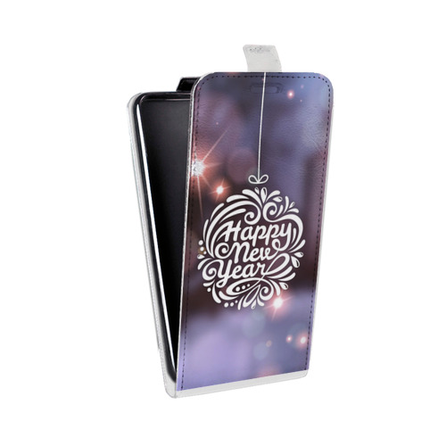 Дизайнерский вертикальный чехол-книжка для Iphone 5c новогодний принт