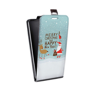 Дизайнерский вертикальный чехол-книжка для Samsung Galaxy S8 Plus новогодний принт (на заказ)
