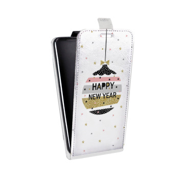 Дизайнерский вертикальный чехол-книжка для ASUS Zenfone 4 новогодний принт (на заказ)