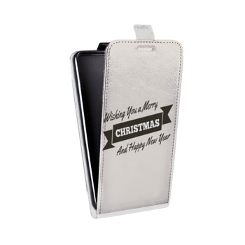 Дизайнерский вертикальный чехол-книжка для Iphone 7 Plus / 8 Plus новогодний принт (на заказ)