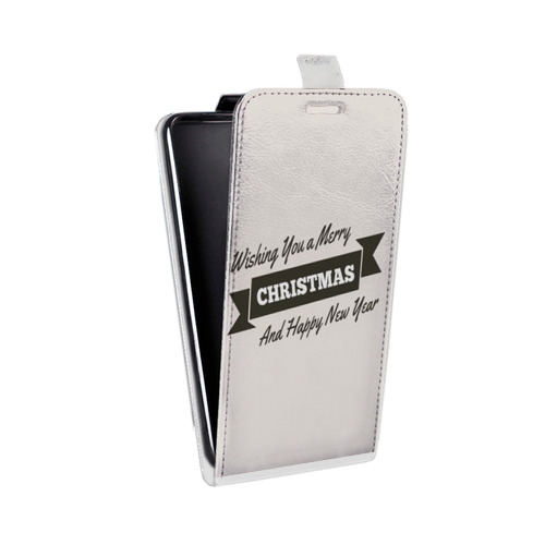 Дизайнерский вертикальный чехол-книжка для Iphone 5c новогодний принт