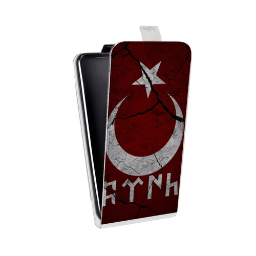 Дизайнерский вертикальный чехол-книжка для HTC Desire 12 флаг турции