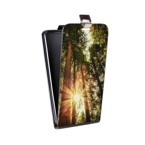 Дизайнерский вертикальный чехол-книжка для Alcatel Idol 5S лес