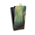 Дизайнерский вертикальный чехол-книжка для Alcatel 1C лес