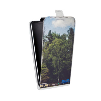 Дизайнерский вертикальный чехол-книжка для Samsung Galaxy S5 (Duos) лес (на заказ)