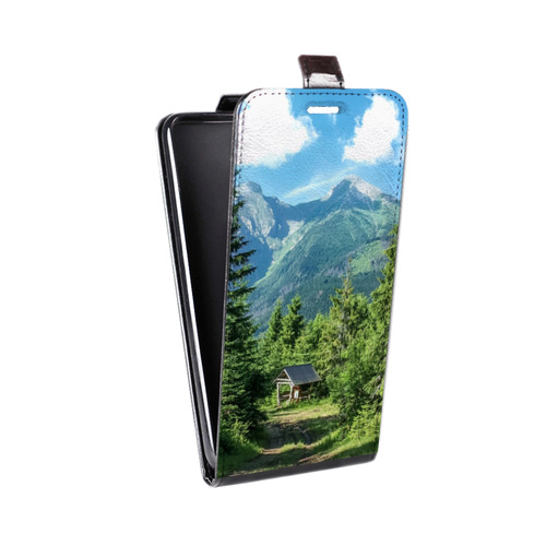 Дизайнерский вертикальный чехол-книжка для Realme 7 Pro лес