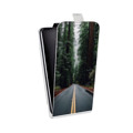 Дизайнерский вертикальный чехол-книжка для LG K10 лес