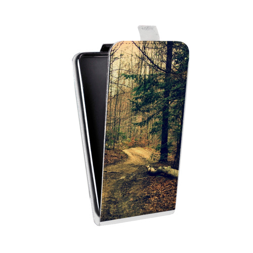 Дизайнерский вертикальный чехол-книжка для Iphone x10 лес