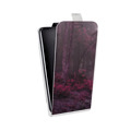 Дизайнерский вертикальный чехол-книжка для LG G7 Fit лес