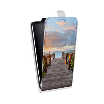 Дизайнерский вертикальный чехол-книжка для Samsung Galaxy S5 (Duos) пляж (на заказ)