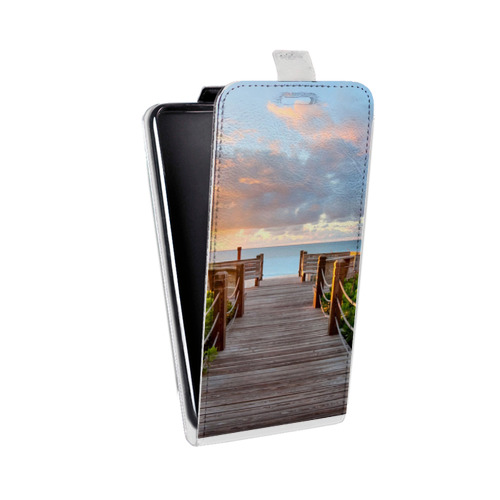 Дизайнерский вертикальный чехол-книжка для HTC 10 пляж
